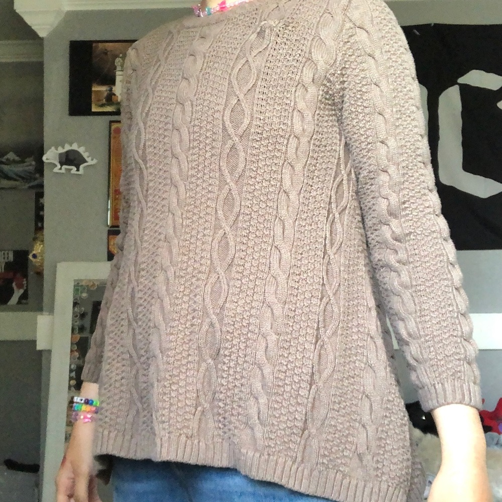 Long light brown sweater